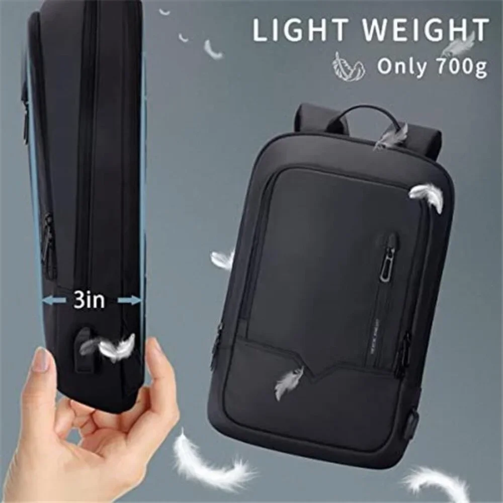 Waterproof Laptop Backpack USB Charging Travel Work College Daypack 15.6”